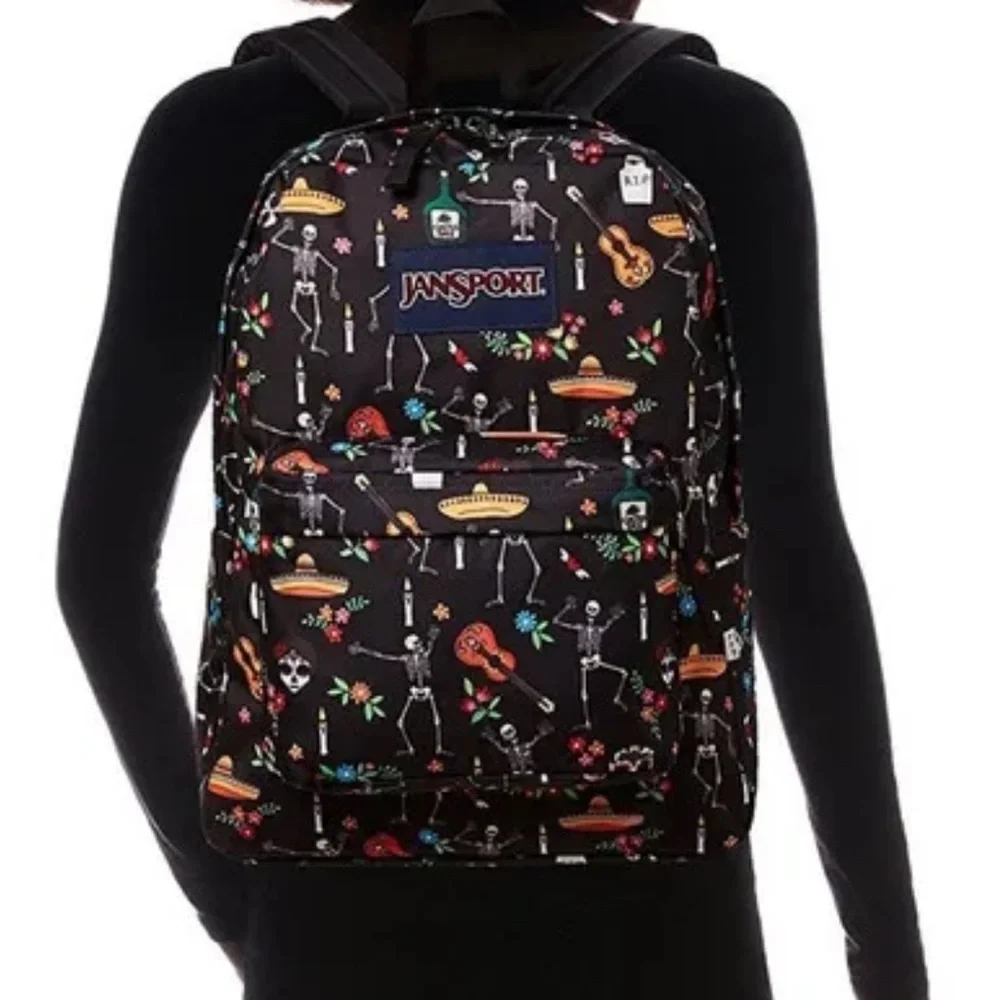 JanSport Skeleton Backpack Day Of The Dead Dia De Muertos Novelty Print Festival